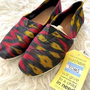 TOMS Ikat Multicolor Slip-On Shoes Neiman Marcus exclusive
